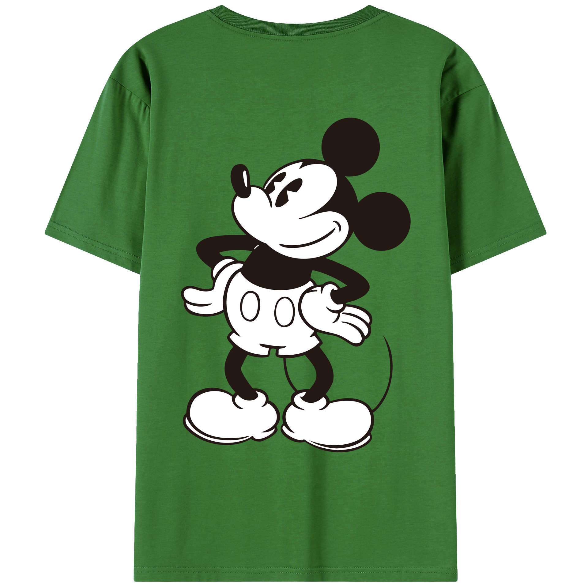 ミッキーマウス Mickey Mouse レディース半袖Tシャツ(バックプリント)